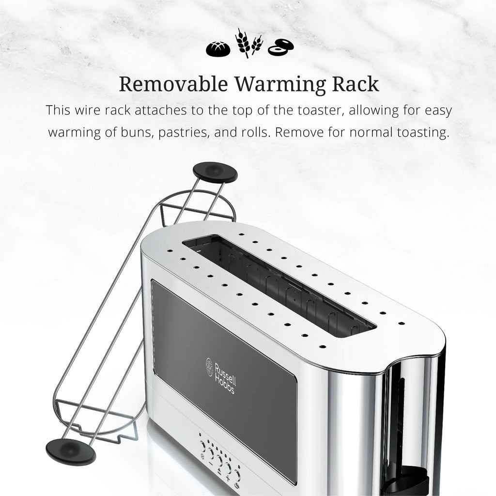 2-Slice Glass Accent Toaster, Black & Silver H6234