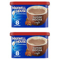 JSC Maxwell House International Suisse Mocha Cafe 8 Serving Beverage Caffeine-Free international Coffee Consistently Great Taste Grocery Gourmet Food Resealable Canister Exceptionally Smooth Pack of 2