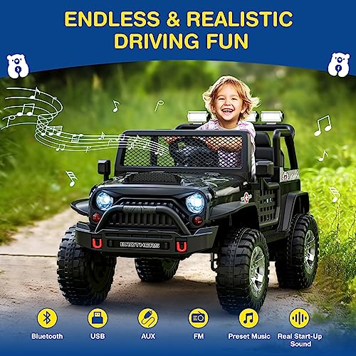 12V Kids Electric Ride On Car with Remote Control, 4-Wheel Suspension, Bluetooth Speaker P8629