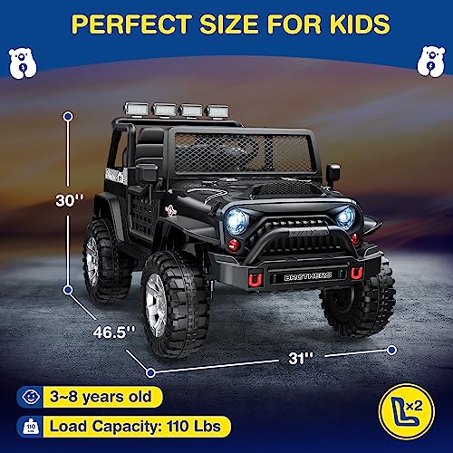 12V Kids Electric Ride On Car with Remote Control, 4-Wheel Suspension, Bluetooth Speaker P8629