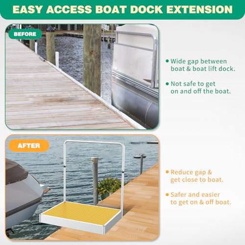 Foldable Dock Boarding Platform with Handrail H7785
