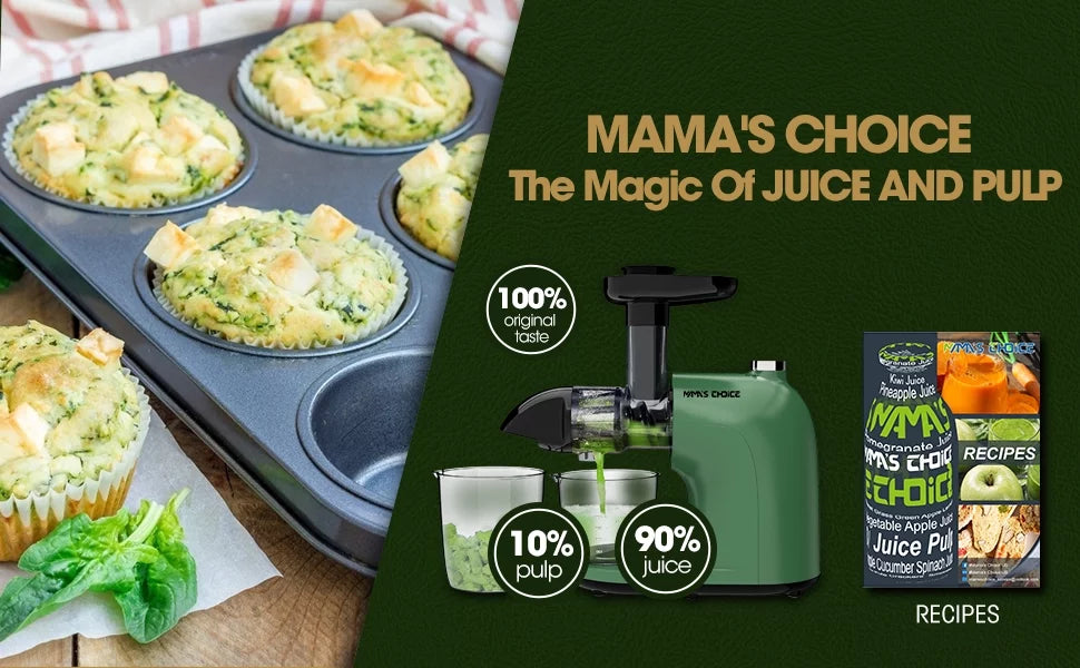 Slow Masticating Juicer for Vegetables and Fruits, Cold Press Extractor C51735
