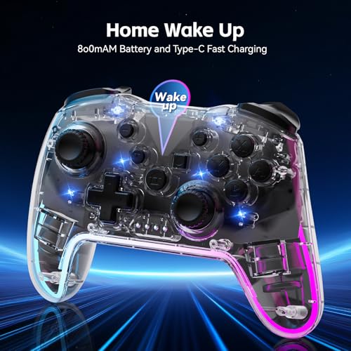 Wireless Controller for Switch, PC, Android, iOS with RGB Lighting U4373