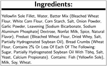 Breaded Flounder Fillet, 4-5 oz, 18 per case G2142