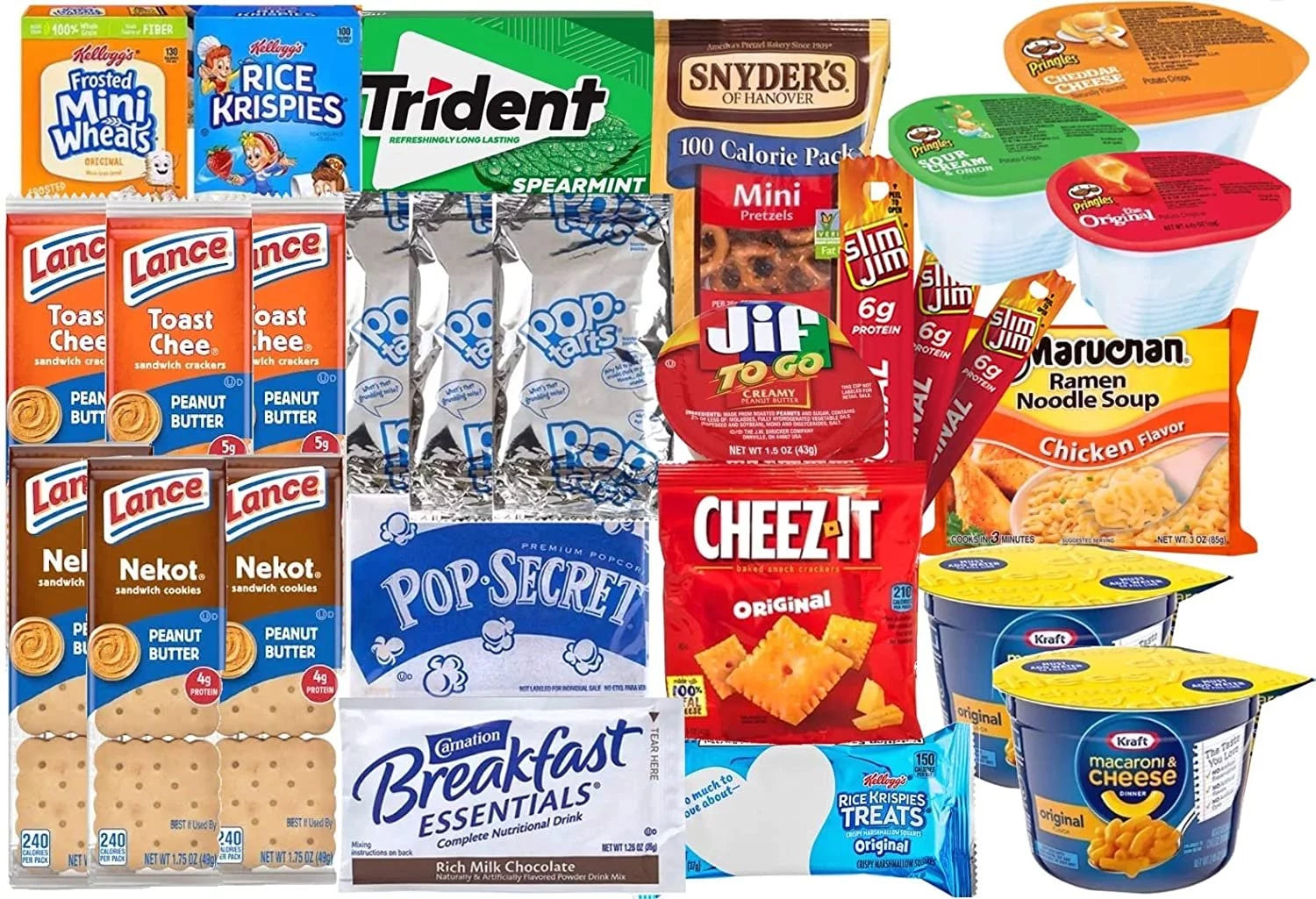Snack Box Care Package 55 Count Variety Snacks mix Gift Box - College Students Snack Box Care Package Variety Snacks Gift - College Students Dorm Room Survival Snack Box, Military, Work or Home -...
