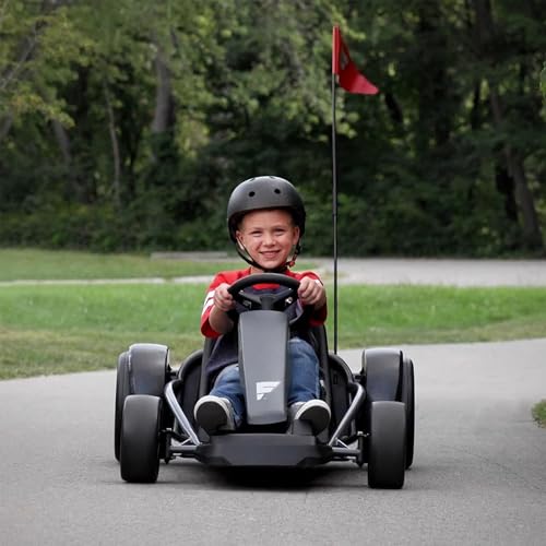 Kids Electric Go-Kart with Adjustable Seat, Rubber Wheels B5495