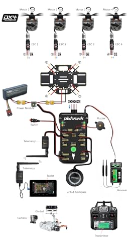 DIY Quadcopter Drone Kit with Frame, Motors, GPS and Battery J3564