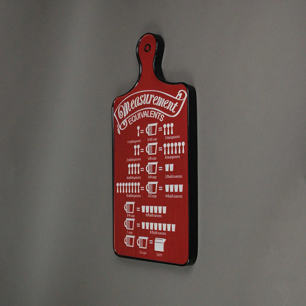 Vintage Measurement Conversion Chart Metal Wall Hanging W5254