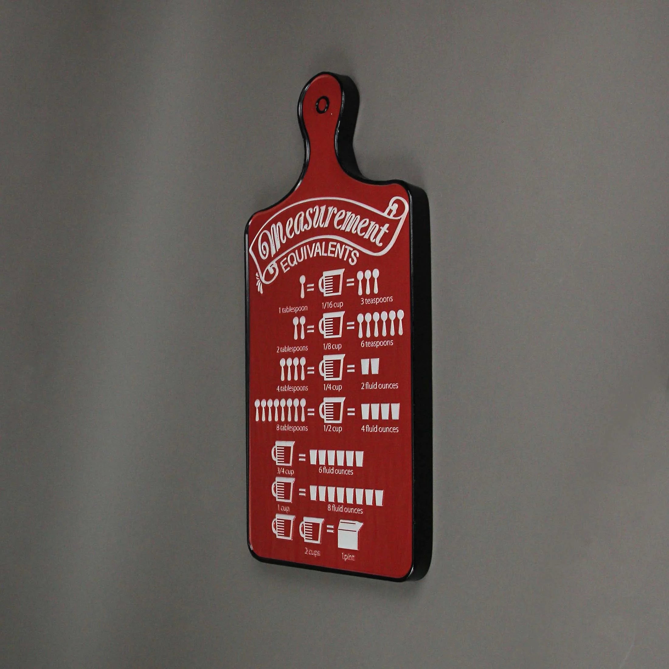 Vintage Measurement Conversion Chart Metal Wall Hanging W5254