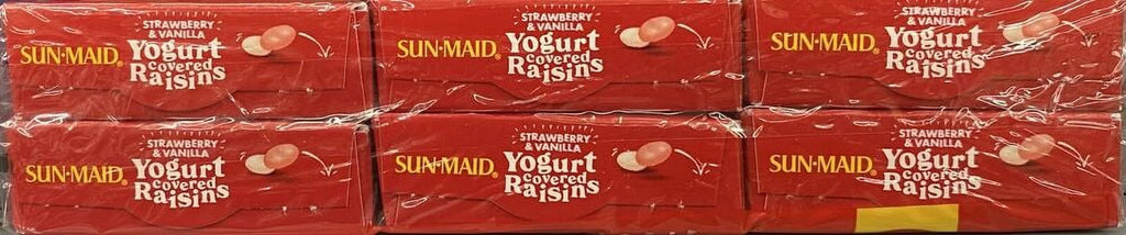 Strawberry & Vanilla Yogurt California Raisins, 12 Boxes U980