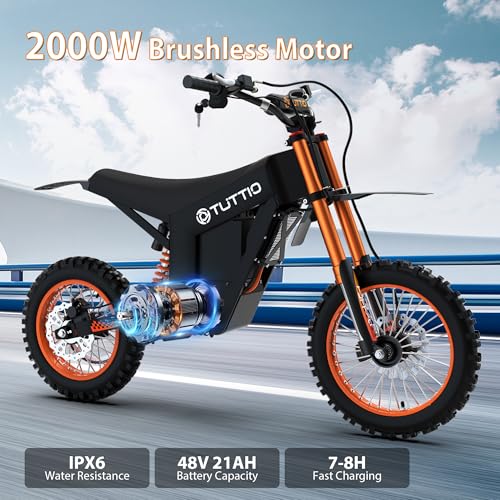 Electric Dirt Bike for Adult and Teen 48V 21AH Fat Tire Off Road L889587