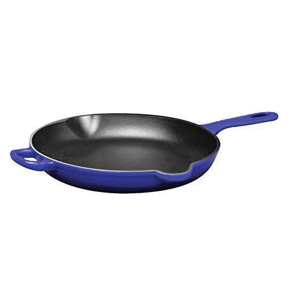 10 inch Round Cast Iron Skillet, Cobalt Blue Y537340