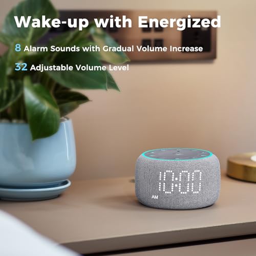 White Noise Machine Alarm Clock with Bluetooth Speaker and Night Light E3084