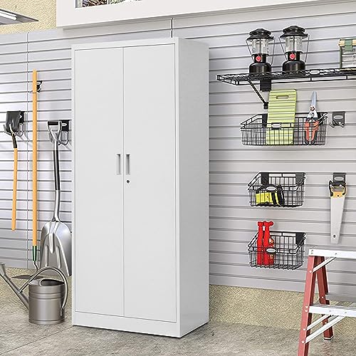 Metal Storage Cabinet with Adjustable Shelves, White W537131