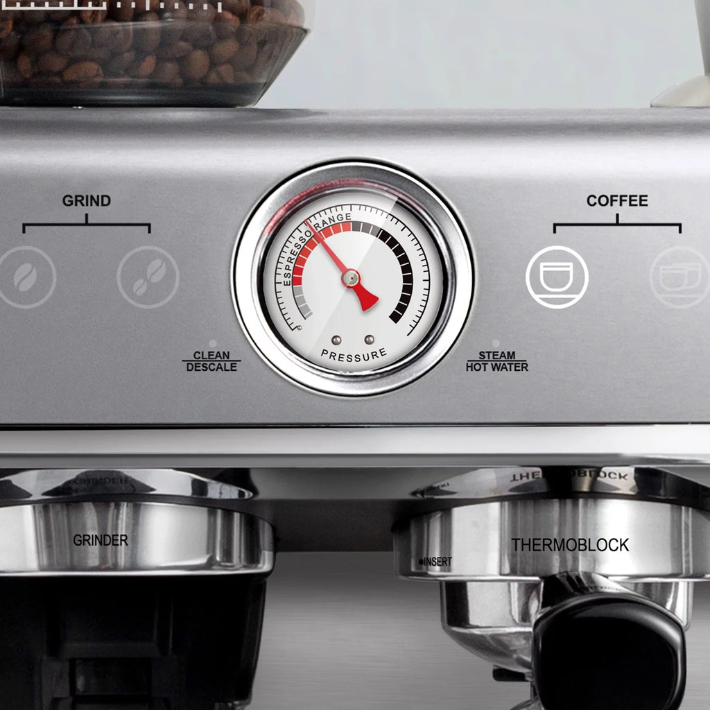 Semi-Automatic Espresso Machine - Silver - 2 Litre Water Tank K743951
