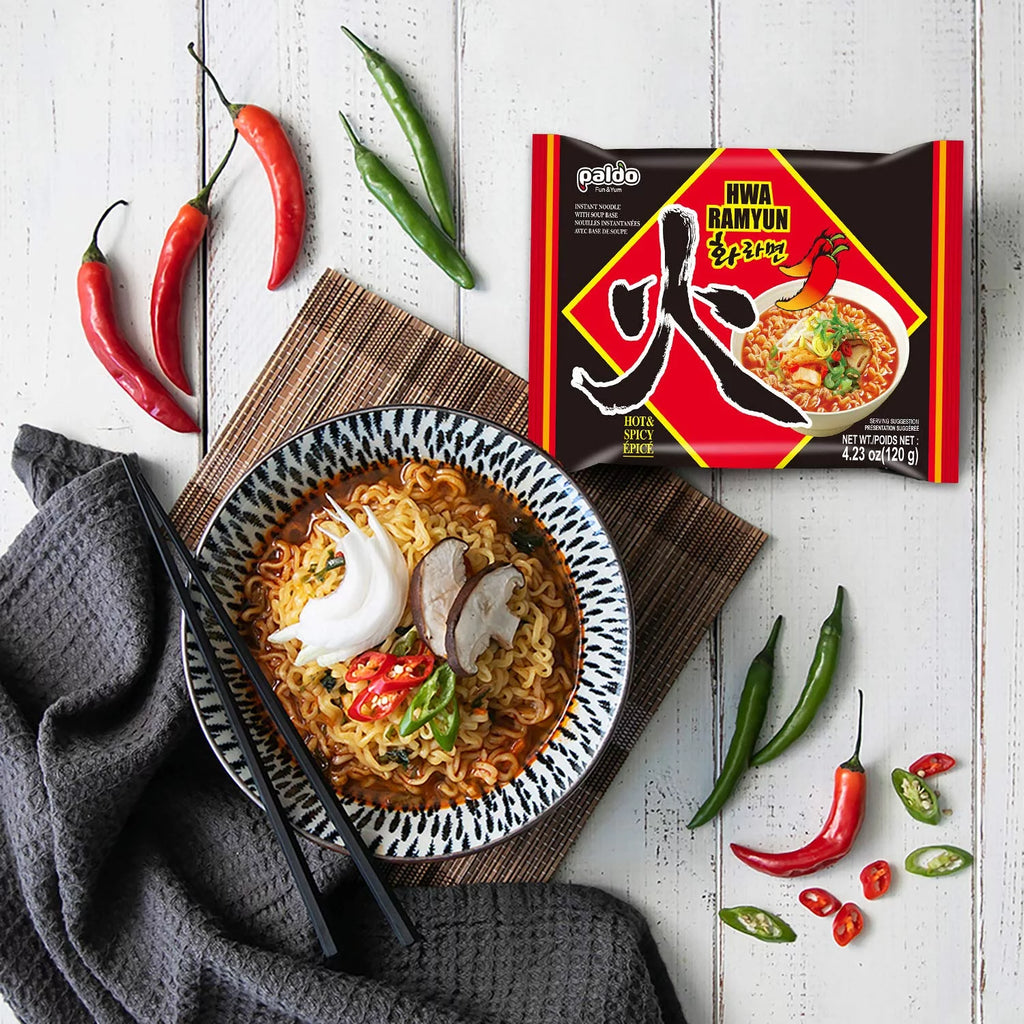 Extra Hot & Spicy Instant Noodles with Spicy Broth, 120g x 10 Pack X25632