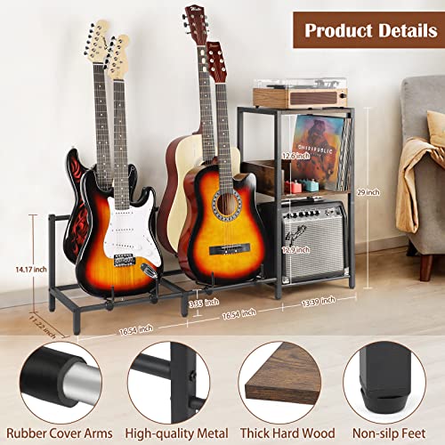 Guitar Stand 4-Tier Rack Holder for Acoustic, Electric, Bass R41022