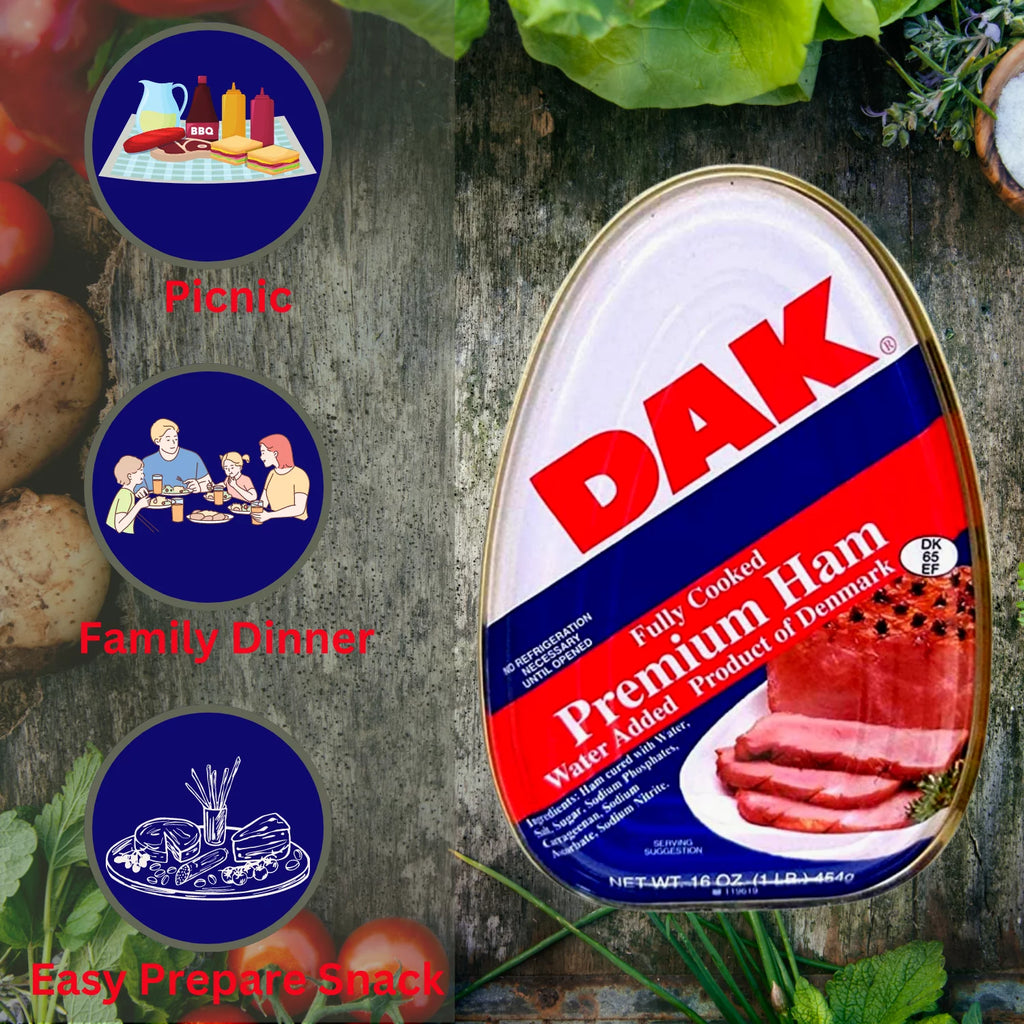 Canned Ham 16oz Fully Cooked Ready to Eat, Pack of 2 Q8857