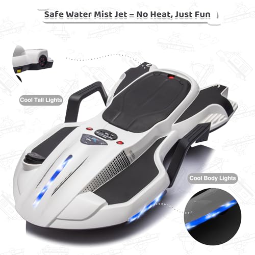 24V Electric Ride On Toy for Kids, Drift Cart with Side Handlebars, LED Lights & Music D29191