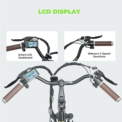 Electric Bike for Adults 750W 28mph with Removable Battery and Fat Tire N46855