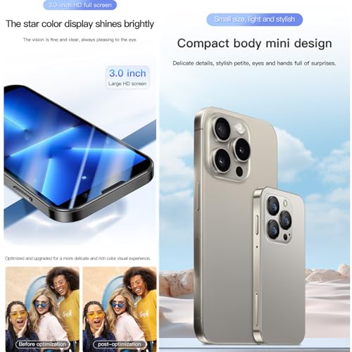 3G Mini Smartphone 3.0 Inch WiFi GPS Quad Core Android 8.1 Palm Phone Slim HD Camera Dual Sim 2GB RAM 16GB Light Blue H59317