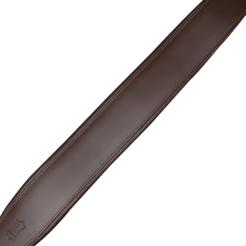 3" Wide Leather Guitar Strap with Foam Padding, Black L93354