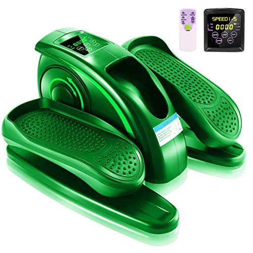 Under Desk Elliptical, Electric Leg Exerciser for Seniors Adults, Quiet Portable Seated Foot Pedal with Remote Control G7774