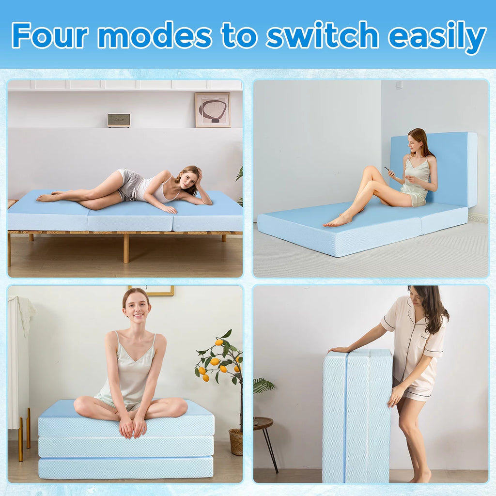 Folding Mattress with Cooling Memory Foam, Washable Cover, Twin C94567