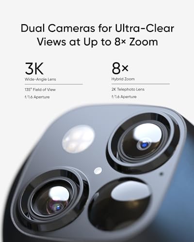 Solar Security Camera Wireless Outdoor, 360° Pan & Tilt Surveillance, No Monthly Fee V89776