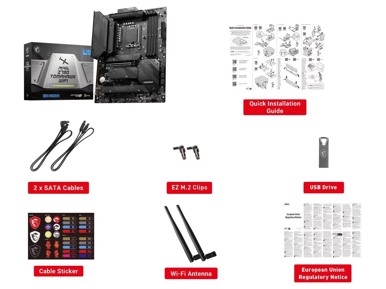 MSI MAG Z790 TOMAHAWK WIFI LGA 1700 Intel Z790 SATA 6Gb/s DDR5 ATX Motherboard X14496