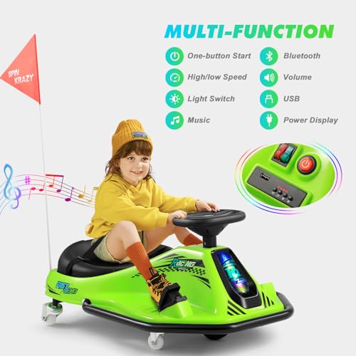 24V Electric Drifting Go Kart for Kids with Brushless Motor, Pink G891
