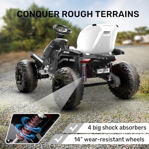 24V 4x4 Ride On Toy for Big Kids, 4x200W Motors, 5MPH, Parent Remote, Wide Adjustable Seat, Green L494349