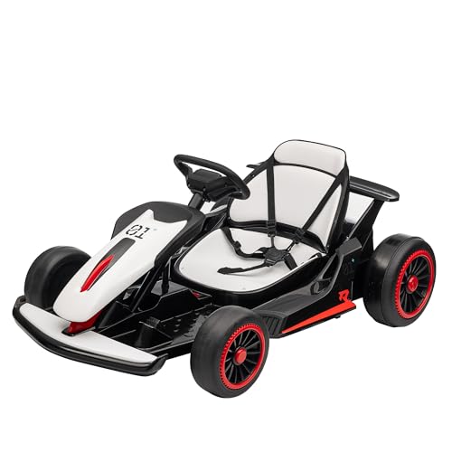 Electric Drift Kart with Adjustable Seat, 24V Ride On Toy for Kids G7951