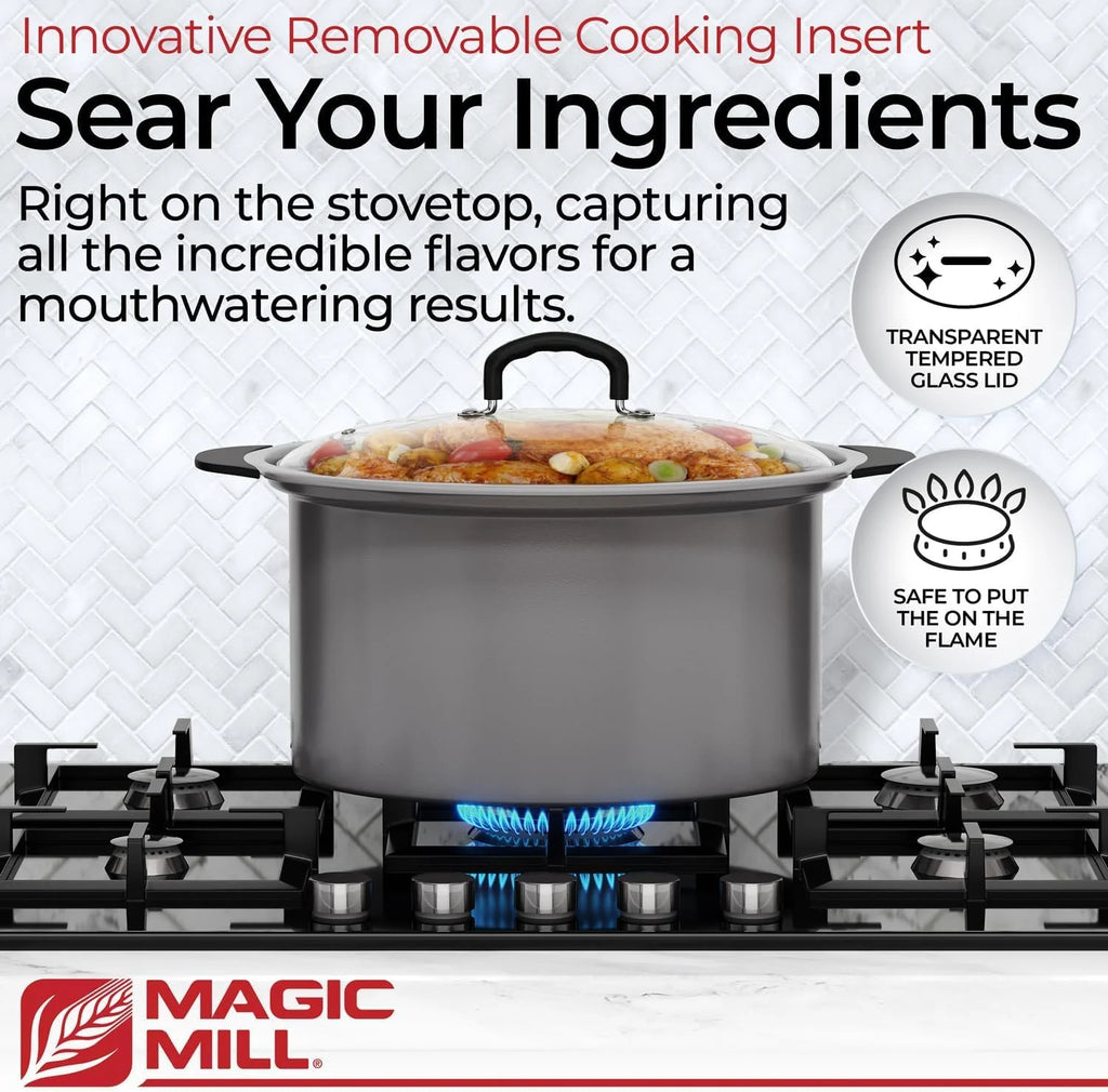 Slow Cooker 10 Quart with Non-Stick Pot and Glass Lid N534012