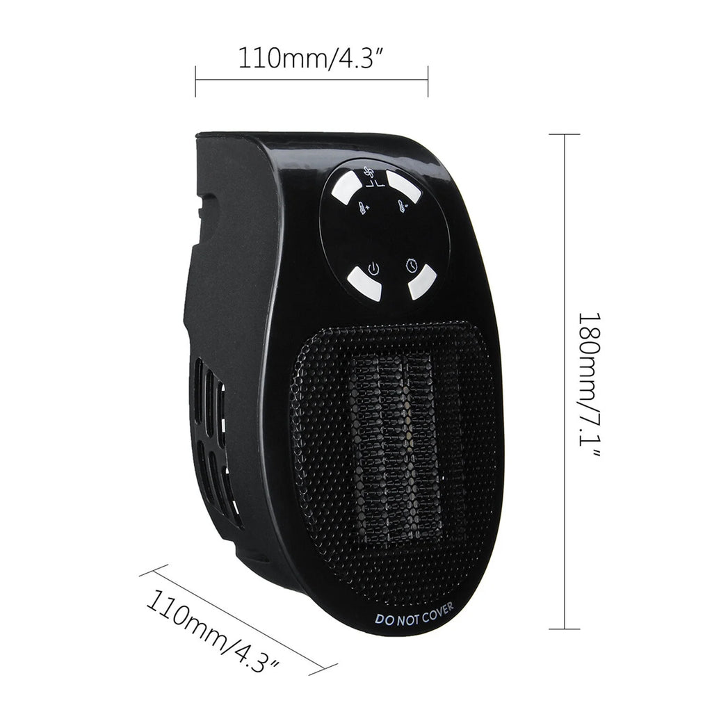 500W indoor portable heater with adjustable thermostat timer S644