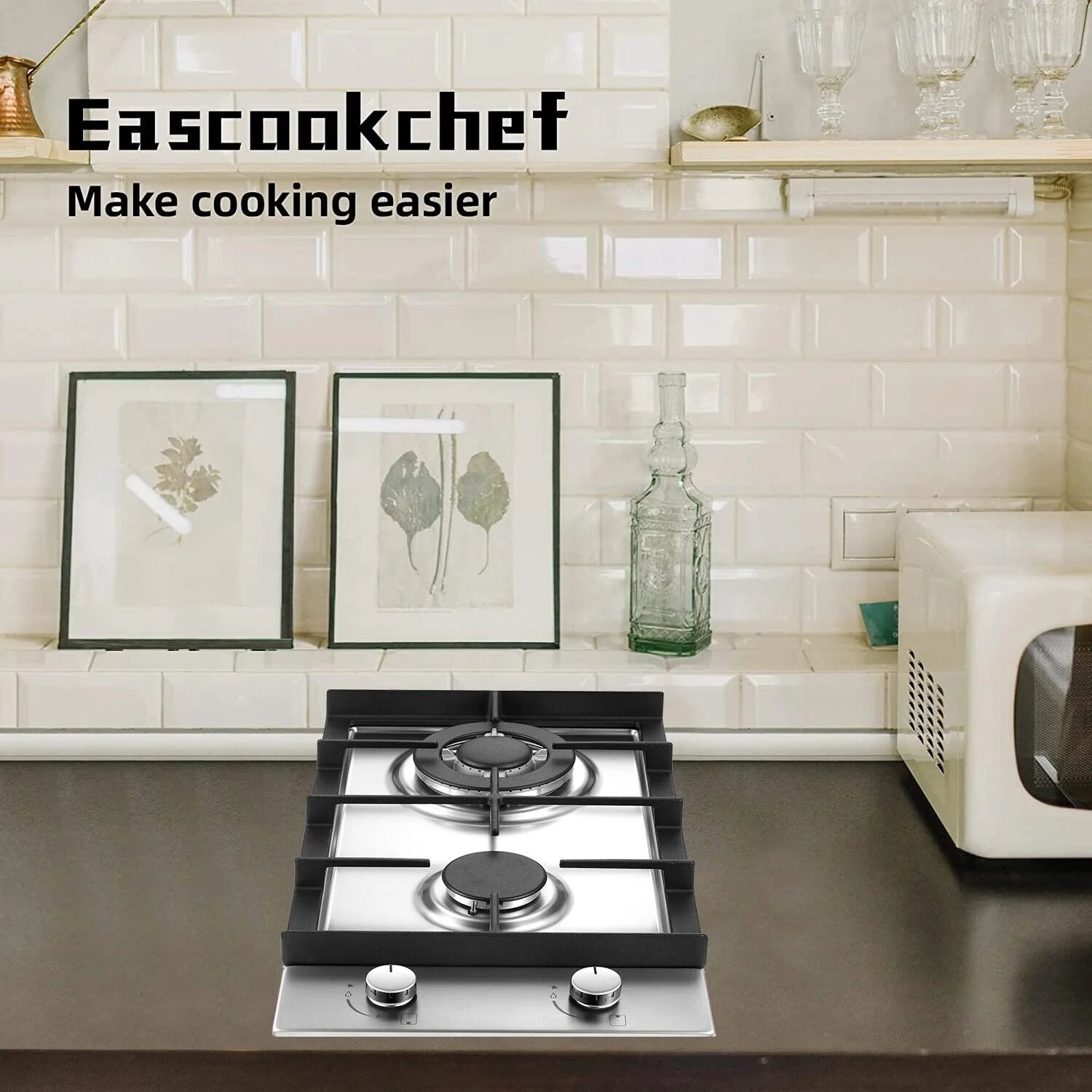 12" Gas Cooktop Stainless Steel NG/LPG Built-in Q34675
