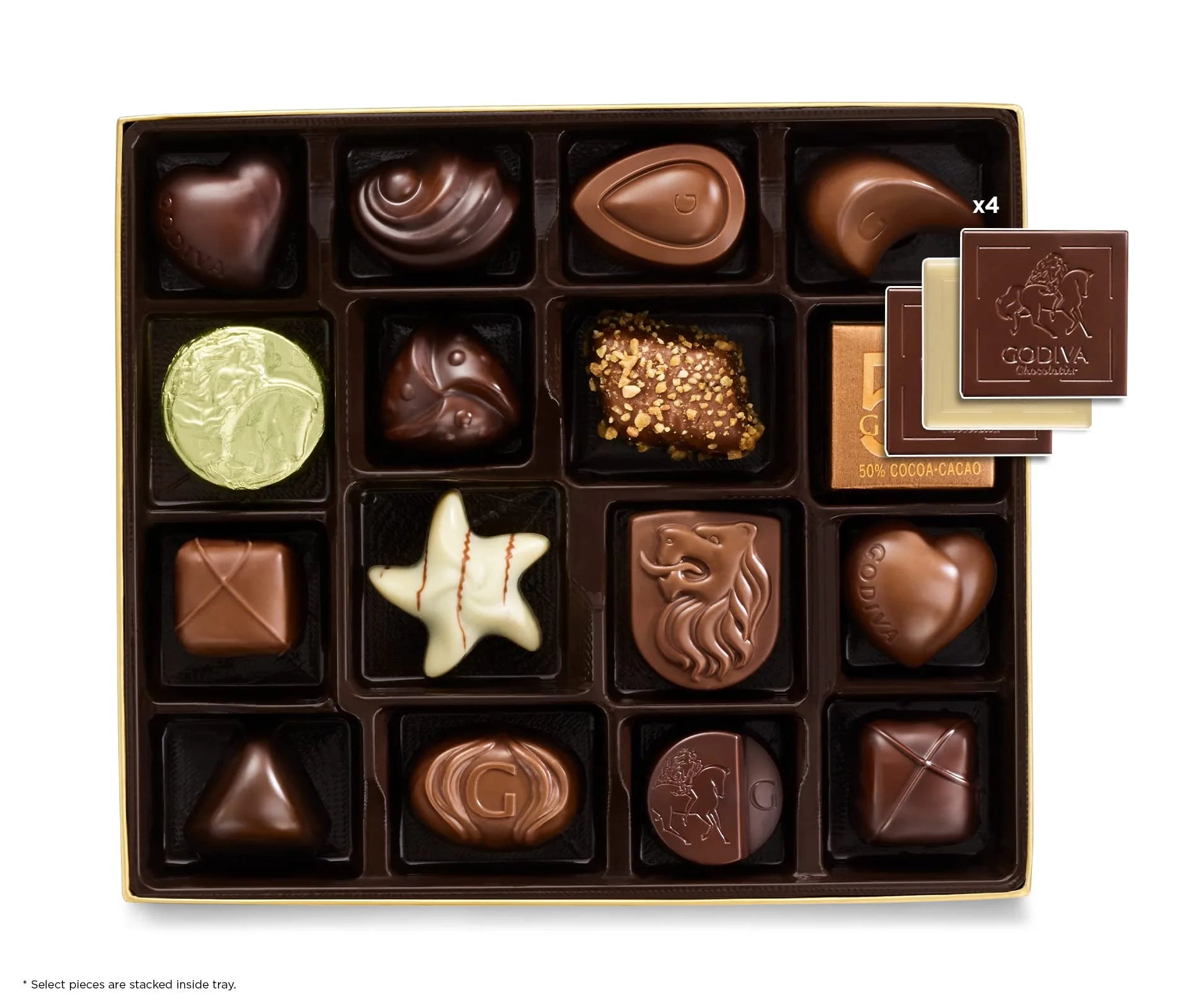 Chocolate Gold Gift Box, Assorted, 19 Pc. W542
