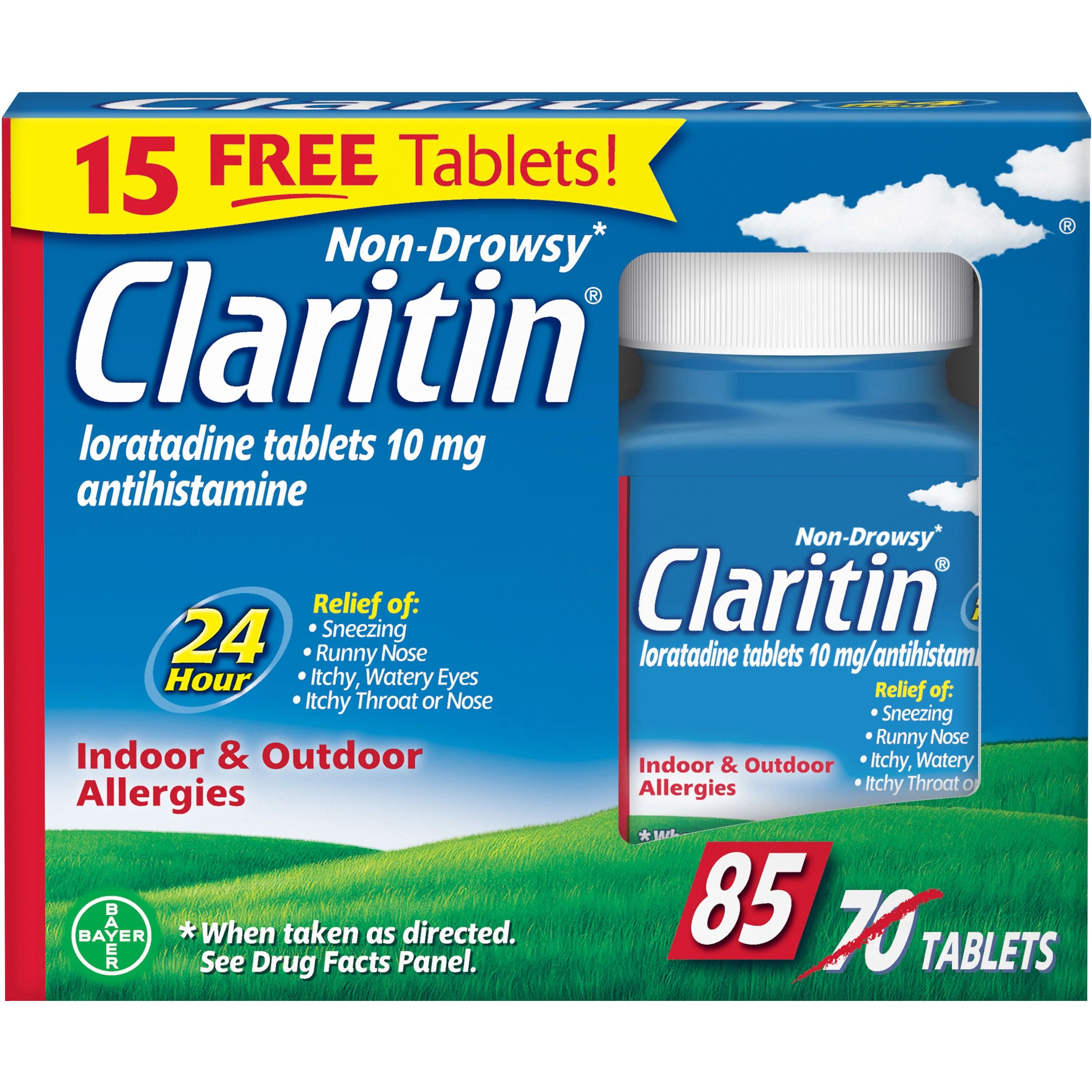 Allergy Relief Tablets, 10 mg, 85 Count W4296