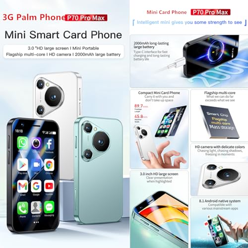 Mini Smartphone 3.0 Inch WiFi GPS Quad Core Android 8.1 Dual Sim HD Camera 2GB RAM 16GB ROM N523