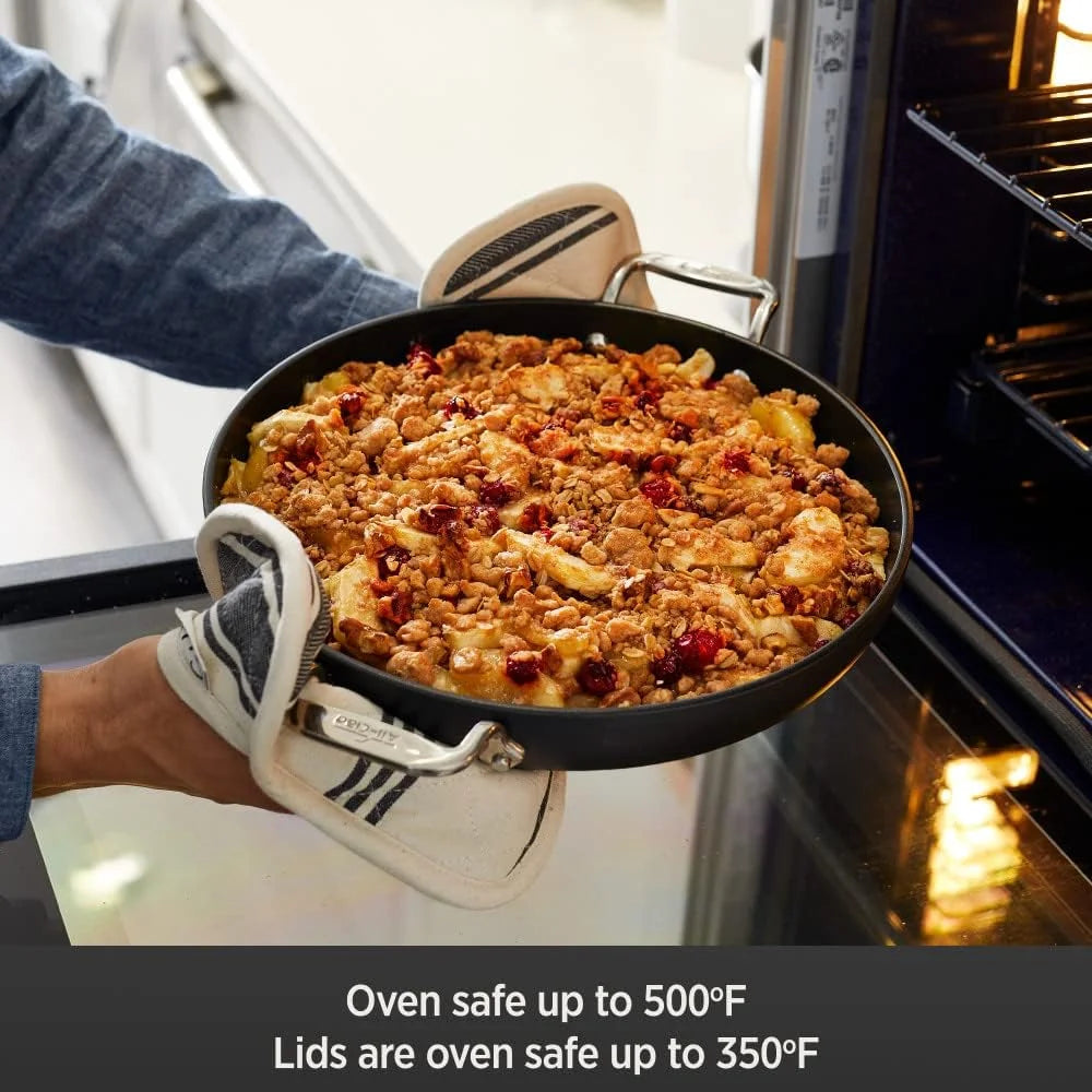 Hard Anodized Nonstick Sauteuse with Glass Lid, 4 Quart P12130