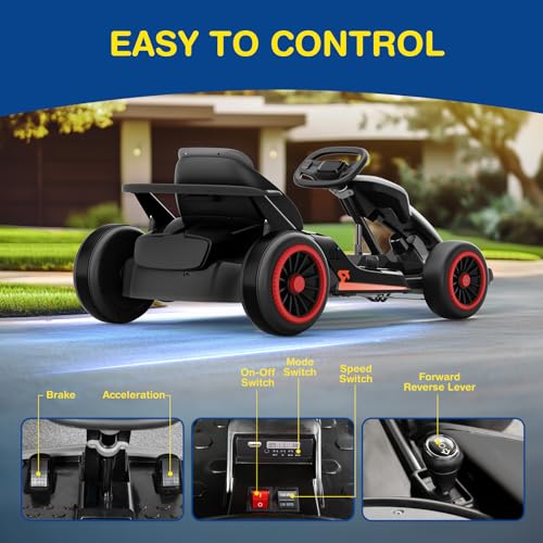 24V Electric Go Kart for Big Kids with 5-Point Safety Belt L11939