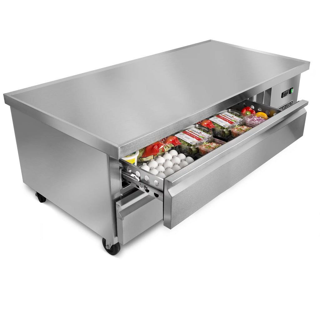 Two-Drawer Refrigerated Chef Base, 62"W, Stainless Steel W905