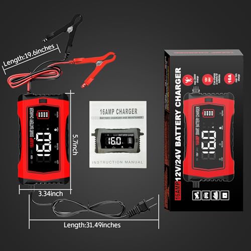 12V 24V 10-Stage Smart Battery Charger and Maintainer B154