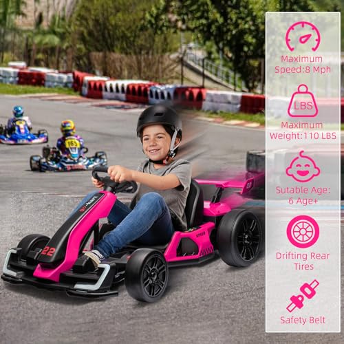 Kids Electric Drift Go Kart with Adjustable Seat A945