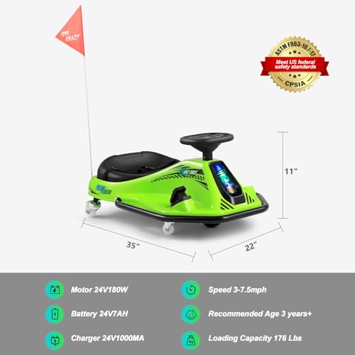 24V Electric Drifting Go Kart for Kids with Brushless Motor, Pink G891