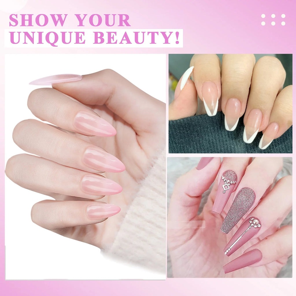 Poly Extension Gel Nail Kit with Nail Lamp, Base and Top Coat L85287