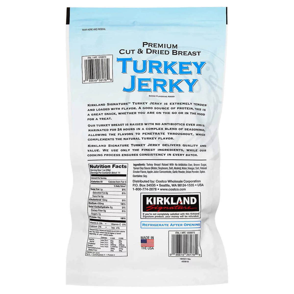 Turkey Jerky, 13.5 Ounce K92594