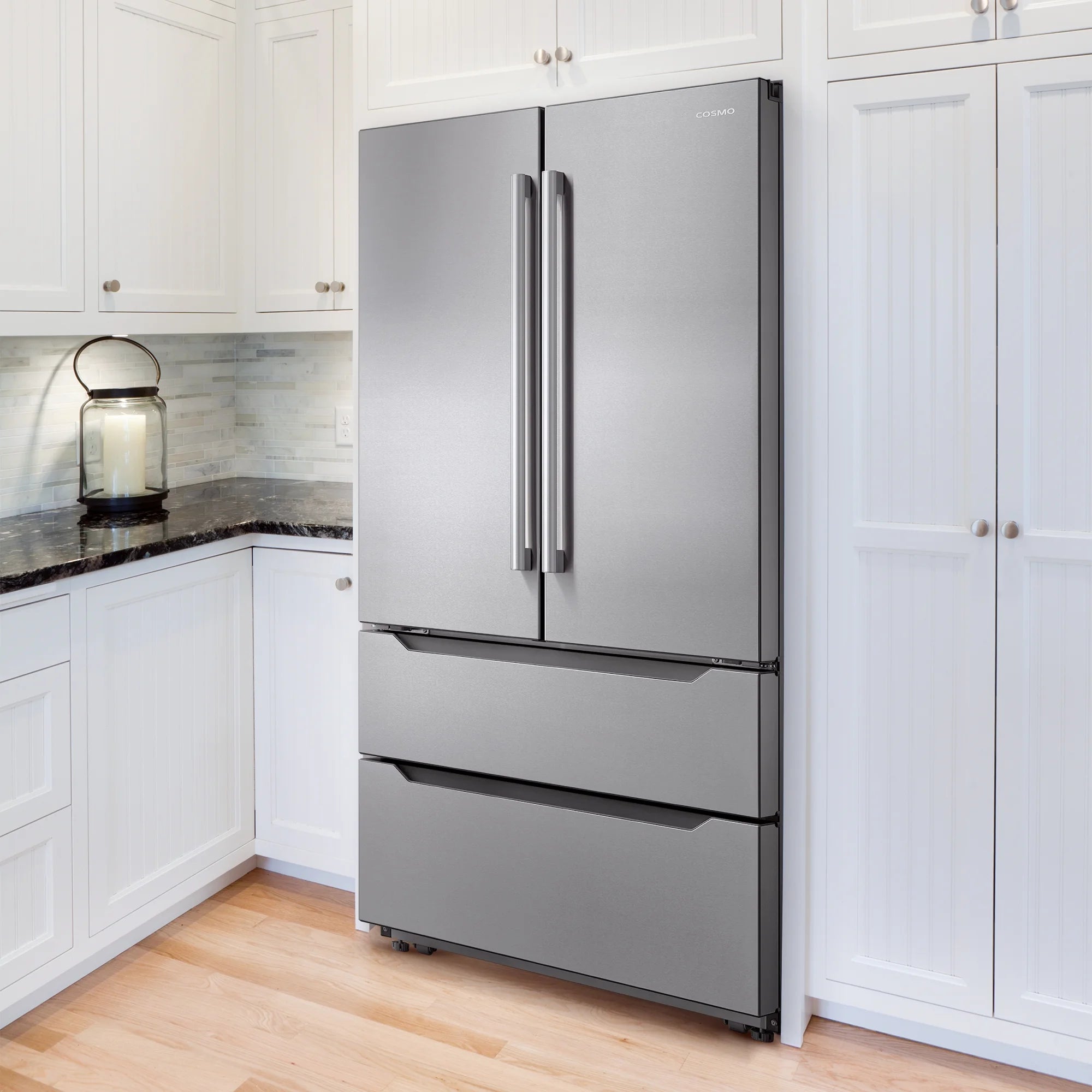 2 Piece Kitchen Appliance Package with 30" Gas Range & French Door Refrigerator B79837