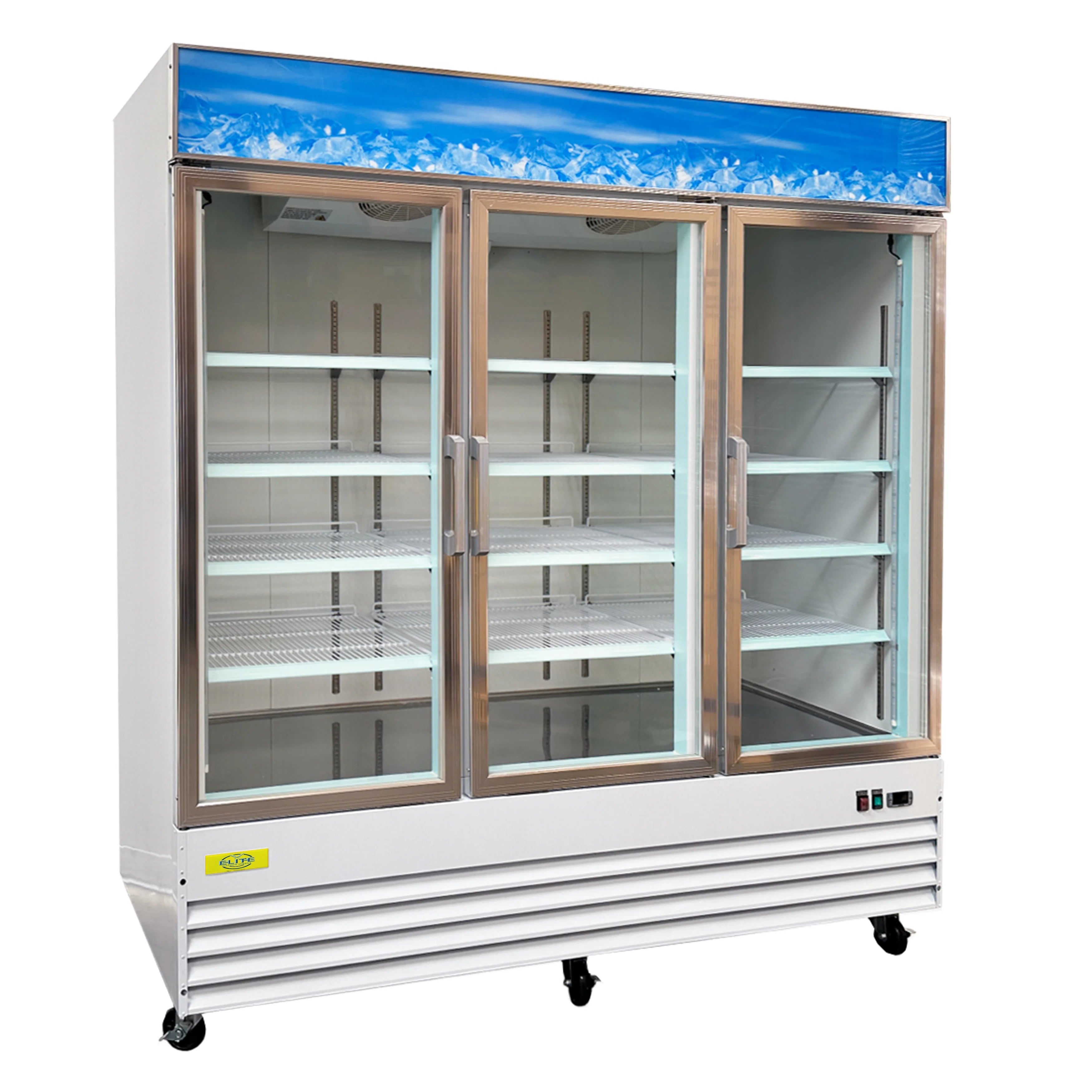 Three Glass Door Merchandiser Cooler, Commercial Refrigerator, 53 Cu. ft. A8714