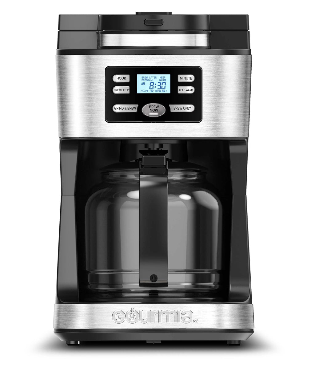 12-Cup Coffee Maker with Integrated Grinder, Black Y42475